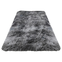 Серый Ковры из полиэстерного волокна, прямоугольные, серые, 90x60x0.3 см