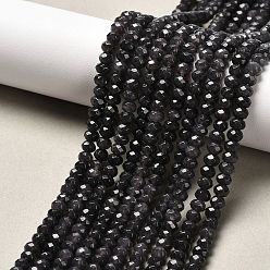 Серый Окрашенная натуральная малайзия жадеит бусины пряди, граненые, серые, 4x2~3 мм, отверстие : 1 мм, около 110~115 шт / нитка, 14 дюйм