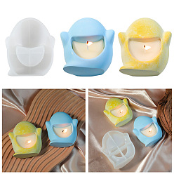 Белый Подсвечник для привидения на хэллоуин своими руками силиконовые формы, формы для литья смолы, для изготовления изделий из уф-смолы и эпоксидной смолы, белые, 95x45x107 мм