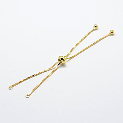 Mixed Color Rack Plating Brass Chain Bracelet Making, Long-Lasting Plated, Slider Bracelets Making, Cadmium Free & Lead Free, Mixed Color, Single Chain Length: about 115~120mm