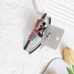 Черный Заколки для волос из акрила для домашних животных, собака, чёрные, 110x52 мм