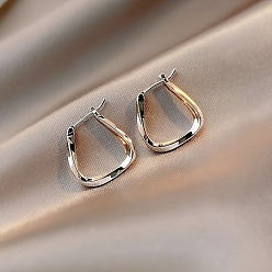 Trapezoid Boucles d'oreilles en alliage pour femmes, avec une épingle en argent sterling, trapèze, 925mm