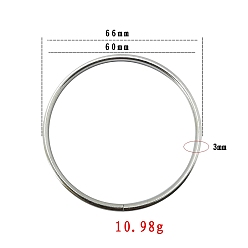 Платина Открытые кольца прыжок, кольцо, платина, 9 датчик, 60x3 мм