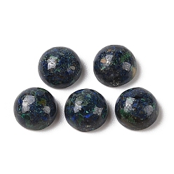 Azurite Natural Azurite Cabochons, Half Round, 8.5x4.5mm