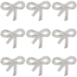 Кристалл Нашивки-бантики из страз, фетра и железа, аксессуары для костюма, кристалл, 39x48x3.5 мм