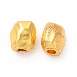 Golden Metall Großlochperlen, langlebig überzogen, cadmiumfrei und bleifrei, golden, 13x11.5x9 mm, Bohrung: 4 mm