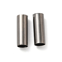 Черный Цвет Металла Бисера латунной трубки, без свинца и без кадмия, колонка, металлический черный , 10x3.5 мм, отверстие : 3 мм