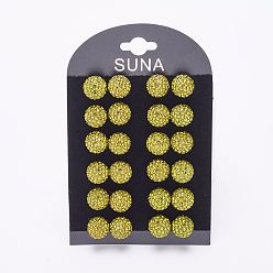 228_Оливиновый Подарок для валентина для нее, 925 серьги из стерлингового серебра австрийского хрусталя, мяч серьги, круглые, 228 _olivine, 4 мм