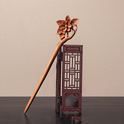 Цветок Старинные деревянные палочки для волос, аксессуары для волос для женщины девушки, цветочным узором, 180 мм