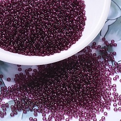 (RR1312) Dyed Transparent Wine MIYUKI Round Rocailles Beads, Japanese Seed Beads, (RR1312) Dyed Transparent Wine, 11/0, 2x1.3mm, Hole: 0.8mm, about 1100pcs/bottle, 10g/bottle