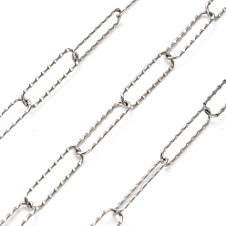Нержавеющая Сталь Цвет 304 цепи из нержавеющей стали, пайки, цвет нержавеющей стали, 20x6x1 мм