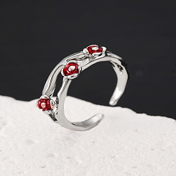 Платина Регулируемые манжеты из эмалевого сплава, платина, внутренний диаметр: регулируемый