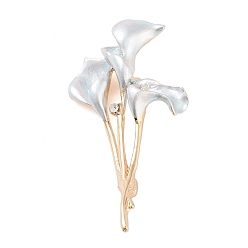 Алиса Синий Цветочные эмалевые булавки, Броши из сплава со стразами и кристаллами для рюкзака, одежды, золотые, Алиса Блю, 67.5x36 мм