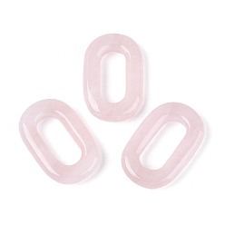 Розовый Кварц Природного розового кварца подвески, подвески овальные, 38.5~40x24~25.5x5.5~7 мм, внутренний диаметр: 25~25.5x10~10.5 мм