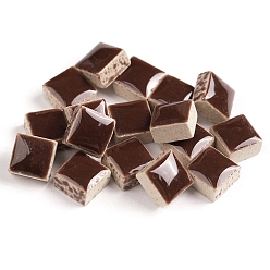 Кокосово-Коричневый Мозаичная плитка из фарфора квадратной формы, для поделок из мозаики своими руками, рамки для картин и многое другое, кокосового коричневый, 10x10 мм, о 205 шт / комплект