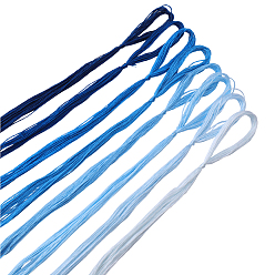 Стально-синий Нитки для вышивания из тутового шелка, нитки для вышивки крестом, стальной синий, 0.3 мм