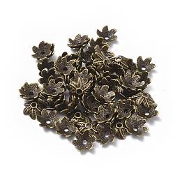 Античная Бронза  Крышки для бусин тибетского стиля, без свинца и без кадмия, античная бронза, 11x10x5 мм, отверстие : 2 мм