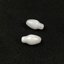 White Jade Natural White Jade Pendants, Flower Bud Charms, 18x9mm