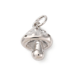 Платина Латунь прокладывает кубические циркониевые прелести, гриб, стойки покрытие, без свинца и без кадмия, долговечный, с целью перехода в кольце, платина, 13x10.5x5.5 мм, отверстие : 3.5 мм