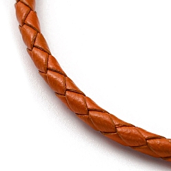 Chocolate Pulseras de cuero trenzado del cordón, pulsera ajustable, chocolate, diámetro interior: 5/8~2-7/8 pulgada (1.5~7.3 cm)