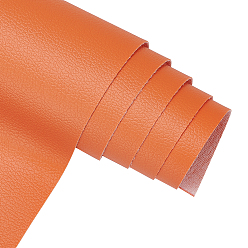 Оранжевый Искусственная кожа пвх, аксессуары для одежды, оранжевые, 33x0.05 см, 1.4 м / рулон.