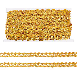 Золотистый Полиэфирная лента, кружево с пайетками, золотые, 1 дюйм (25 мм)