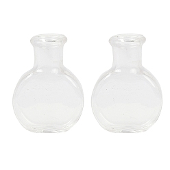 Прозрачный Прозрачные контейнеры для стеклянных шариков, плоско-круглые, прозрачные, 2x1x2.75 см, Внутренний диаметр: 0.6 cm