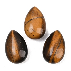 Тигровый глаз Природных тигровый глаз подвески, слезинки, 28~28.5x18~18.5x6~6.5 мм, отверстие : 2.5~3 мм