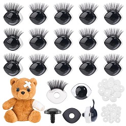 Прозрачный 20 пакеты со смоляными безопасными глазками для изготовления кукол, прозрачные, 24x5 мм