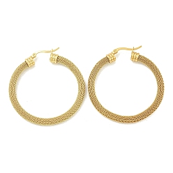 Золотой Вакуумное покрытие pvd 304 серьги-кольца из нержавеющей стали для женщин, кольцо, золотые, 50x6 мм