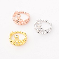Mixed Color Tiara Brass Micro Pave Cubic Zirconia Charms, Mixed Color, 10x10mm, Hole: 1.5mm