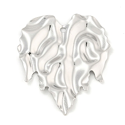 Нержавеющая Сталь Цвет Не тускнеющие 304 подвески из нержавеющей стали, шарма сердца, цвет нержавеющей стали, 49x42.5x2 мм, отверстие : 2.5 мм