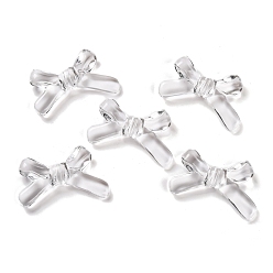 Прозрачный Прозрачные акриловые бусины, бантом, прозрачные, 18x32.5x6 мм, отверстие : 1.8 мм, Около 407 шт / 500 г