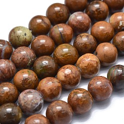 Picasso Jasper Natural Picasso Jasper Beads Strands, Round, 6~6.5mm, Hole: 0.6mm, about 71pcs/strand, 15.35 inch(39cm)
