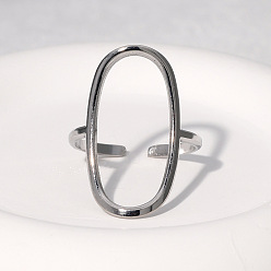 Нержавеющая Сталь Цвет 201 открытые кольца манжеты из нержавеющей стали, овальные, цвет нержавеющей стали, внутренний диаметр: 18 мм