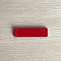 Красный Маленькая этикетка из искусственной кожи, сумки для одежды своими руками, прямоугольные, красные, 55x20 мм