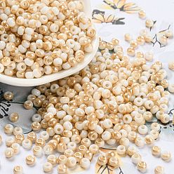 Мокасин Непрозрачные стекла бисер, два тона, круглые, мокасин, 6/0, 4x3 мм, отверстие : 1.4 мм