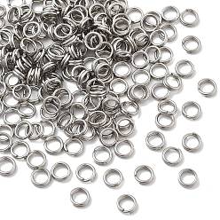 Нержавеющая Сталь Цвет 304 из нержавеющей стали разрезные кольца, цвет нержавеющей стали, 5x1.5 мм, внутренний диаметр: 3.5 мм, о 1000 шт / комплект