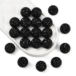 (46D) Непрозрачный насыщенный шоколадно-коричневый Чешские стеклянные бусы стразы, Полимерная глина внутри, полуразвернутые круглые бусины, 280 _jet, С. 11 (1.7~1.8 мм), 10 мм, отверстие : 1 мм