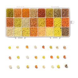 (52) Непрозрачная лаванда 600 g 24 раскрашивает стеклянный бисер, круглые, разноцветные, 8/0, 3~4x2~3 мм, отверстие : 0.8~1 мм, 25 г / цвет