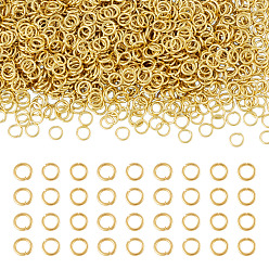 Real 14K Gold Filled 20g Messing offene Biegeringe, Armband Halskette Verbindungsring, DIY Schmuckzubehör, echtes 14 k Gold gefüllt, 24 Messgerät, 3.2x0.5 mm, Innendurchmesser: 2 mm, 1400 Stück / 20 g