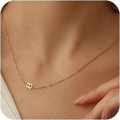 Letter B Латунные начальные звенья цепи ожерелья для женщин, В письме, 15.75 дюйм (40 см)