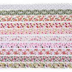 Цветок Переводные фольгированные наклейки для ногтей, наклейки для ногтей, украшения для ногтей, цветочным узором, 2.5 см, 1 м / рулон, 10 рулонов / коробке