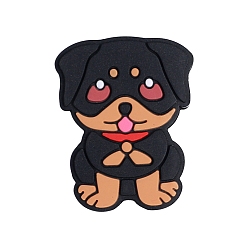 Собака Пищевые силиконовые бусины для животных, собака, 30x24 мм