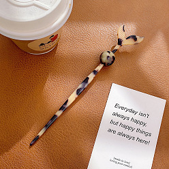 Бланшированный Миндаль Палочки для волос в форме рыбьего хвоста из ацетата целлюлозы, винтажные аксессуары для волос для женщин и девочек, бланшированный миндаль, 190x33x4 мм