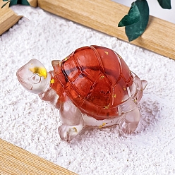 Красный Камень Натуральный красный яшма украшения дисплей, украшение для домашнего офиса из смолы, черепаха, 50x30 мм