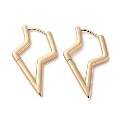Light Gold Boucles d'oreilles en laiton, éclair, or et de lumière, 28x2mm