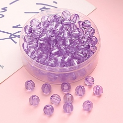 Фиолетовый 50 шт прозрачные акриловые бусины, фиолетовые, 10x2 мм