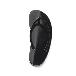Schwarz Ionenbeschichtung (IP) 304 Edelstahlanhänger, Flip-Flops, Elektrophorese schwarz, 23x9.5x6.5 mm, Bohrung: 3 mm