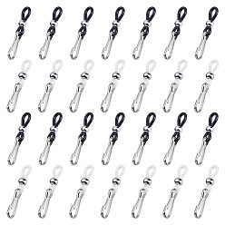 (52) Непрозрачная лаванда 40шт 2 цвета силиконовый держатель молнии верхний для джинсов, с 304 застежкой из нержавеющей стали, разноцветные, 37 мм, 20 шт / цвет